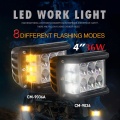 Luzes LED quadradas de reboque de 3,8 &quot;funcionam luzes LED