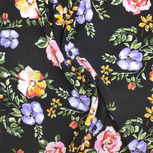 Woven Viscose Fabric Multi Floral Printed Fabric