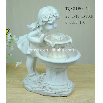 Customized home deocr gome and cherub water foutain