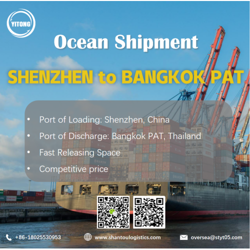 Sea Container Logistics Transporte Taxa de carga Shenzhen para Bangkok