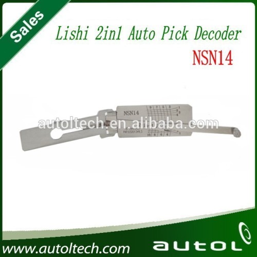 Lishi Nissan Nsn14 Lock Pick Set Auto Pick Decoder 2in1, High Quality