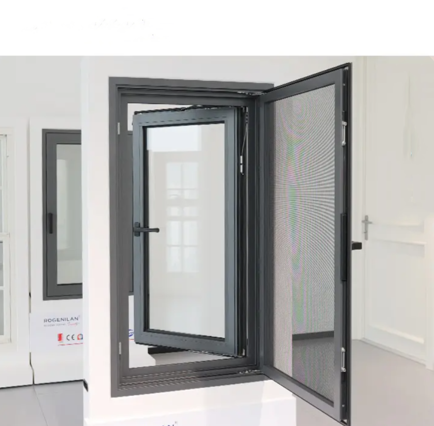 Aluminum casement windows