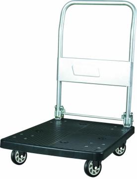 150kgs Plastic Platform Folding Hand Trolley(black)