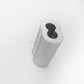 Lengan Jam Aluminium dan Ferrules Untuk Wire Rope Stops: 9/16 "US Type 8 Shape DIN 3093
