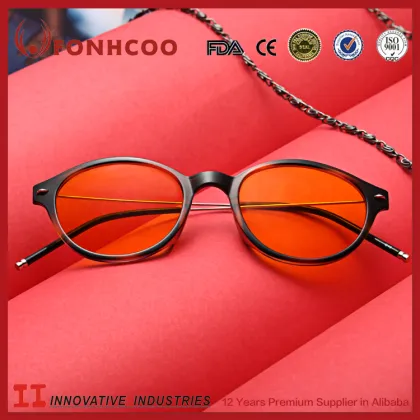 FONHCOO Most Popular Computer Glasses Black Frame Alloy Reading Glasses With Case