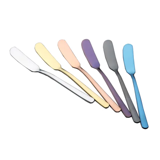 Multi-colored Stainless Steel Dessert Jam Butter Knife
