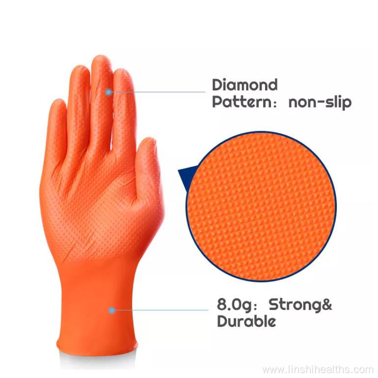Thickness Latex Free Whole Hand Textured Nitrile Gloves