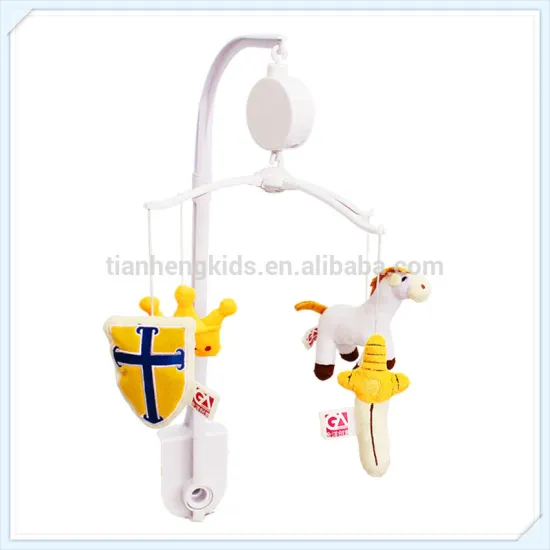 Wholesale plush hanging stuffed musical mobile toy pince crib mobile for baby