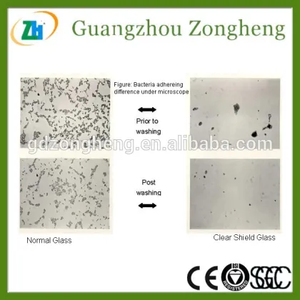 Clear Shield Coated Glass / Easy clean Coated Glass