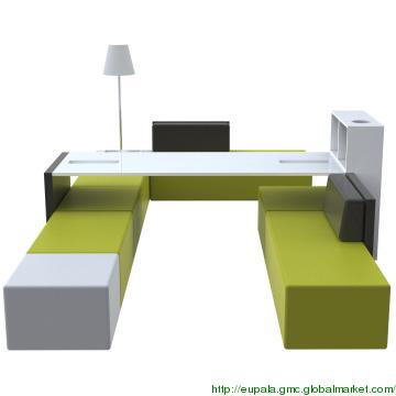 Lolo leisure  sofa light green comfortable meeting conference sofa wit