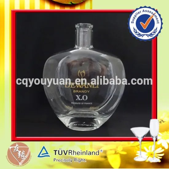 Reputable china alcohole / xo glass liquor bottle manufacturers
