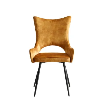 Dining chair with cut-out back design