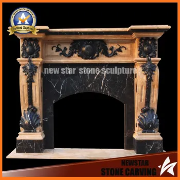 Multi Colour Marble Fireplace Mantel