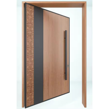 Tall Luxury Wooden Pivot Door with Stainless Steel for 2024