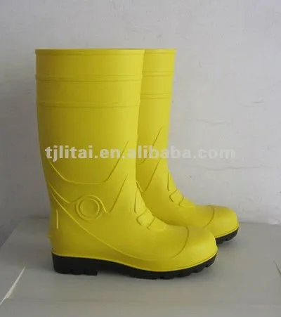 pvc safety rain boot for working people