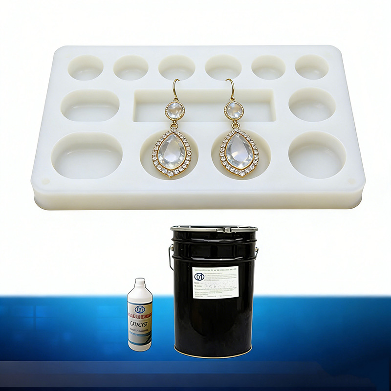 Condensation curing silicone mold rubber