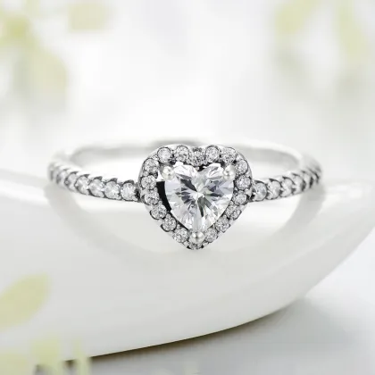Hot sale 925 silver moissanite ring diamond ring
