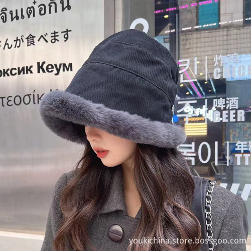 Autumn & Winter Solid Color Bucket Hats - Warm & Windproof for Adults