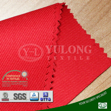 Yulong supply good high quality elastic fabric woven flame retardnat twill fabric