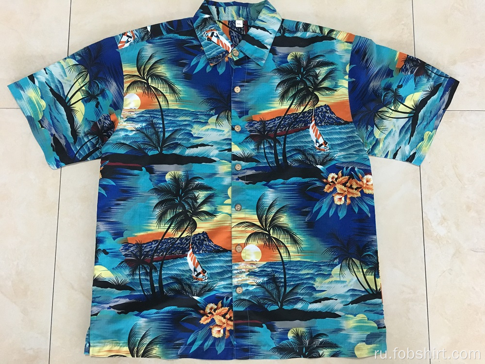 Рубашка Seaside hawaii с принтом из полиэстера