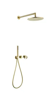 Corona Brushed Gold Shower Set