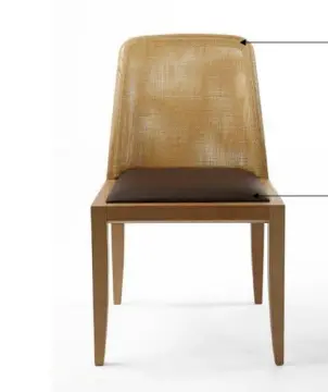 Event hire nordic stackable natural cane rattan wooden dining chair