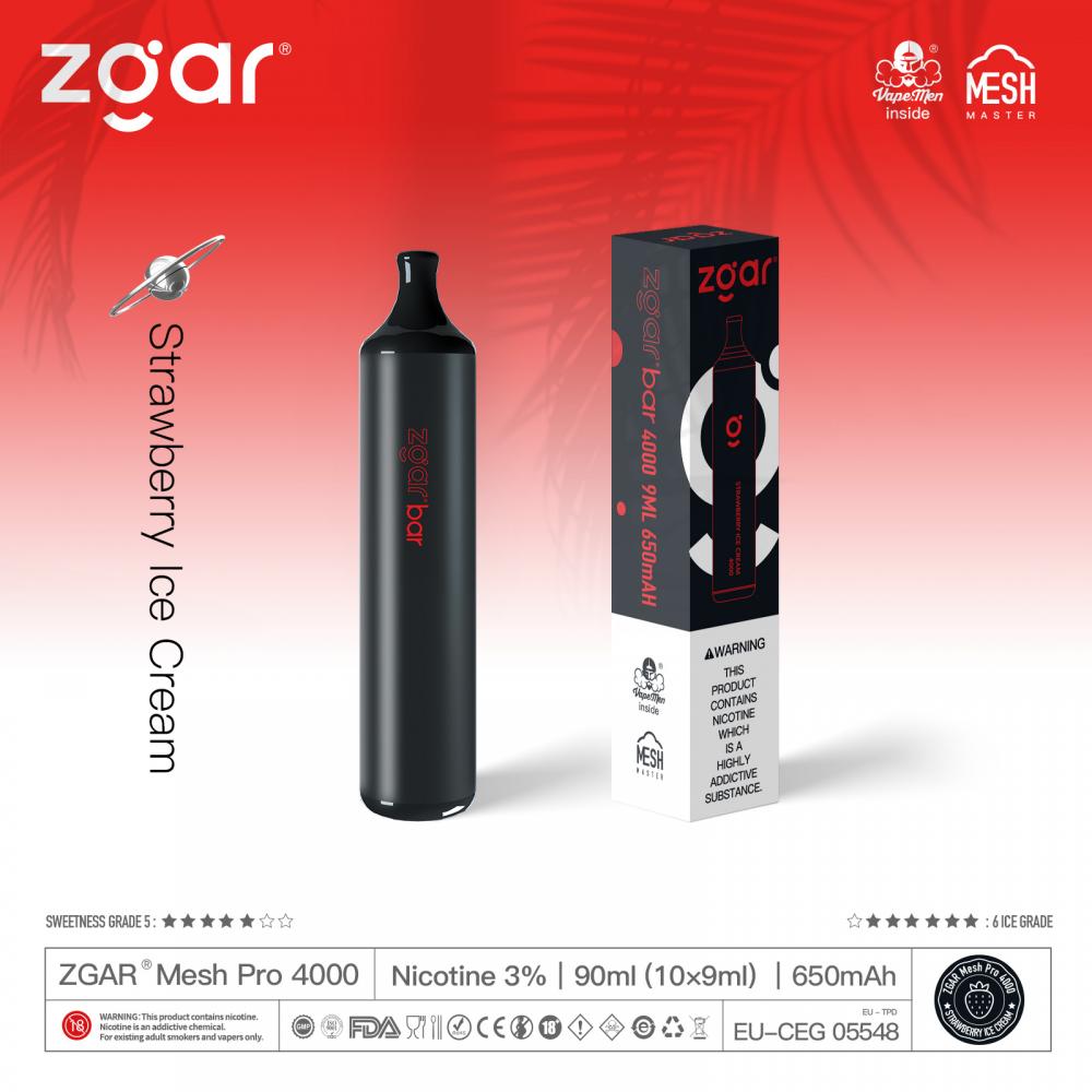 Zgar Legend يمكن التخلص من Vape Pen 4000 نفخة