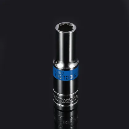 Silvery 1/2 Mirror Blue Ribbon Long Socket