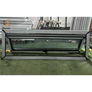 Long Life Exterior Vinyl Double LOW E Glass Casement Awning Windows with Black Film Surface: High-Performance Window Solutions