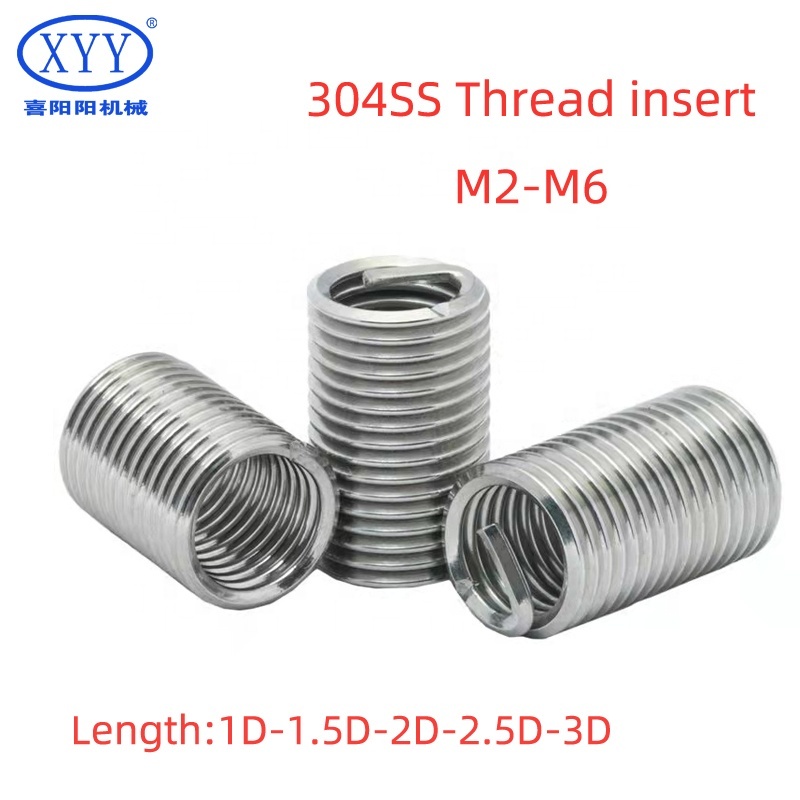 Custom Size 316 Stainless Steel M10*1 Repair Fasteners Wire Thread Insert Thread Inserts for Quick and Easy Repair
