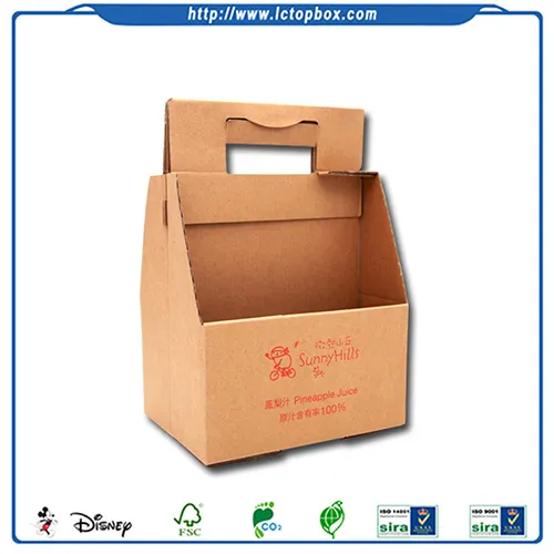 Custom brown packing handle boxes