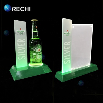 Customizable Tabletop Advertising Light Signage and Menu Display for Beer Bars