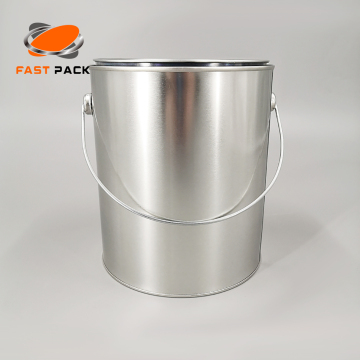 1 gallon paint bucket with gray coating