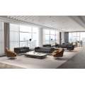 Modern Style Commercial Home Office Steel Foot Sofa Set for Company Reception Waiting Area