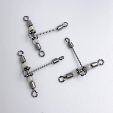 T-shaped Fishing Lure Connector with Ring Luminous Beads