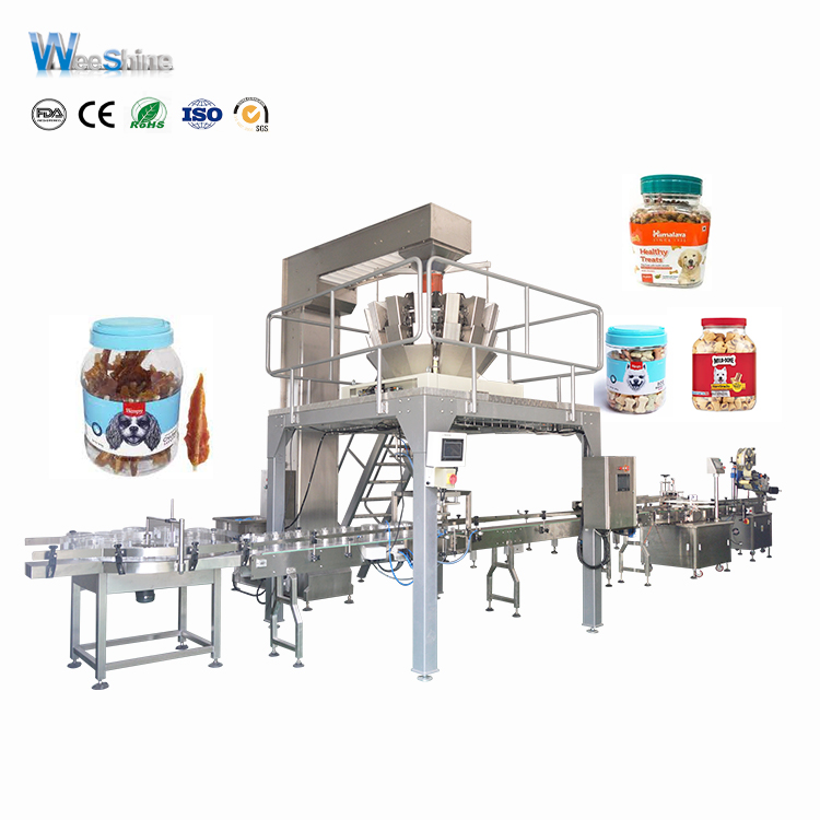 Fully Automatic Can Bottle Granule Pet Bog Food Filling Machine