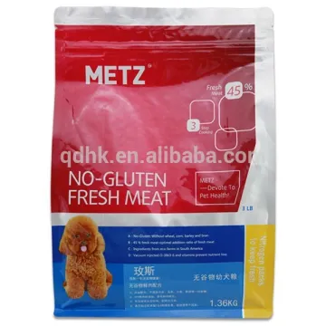 Customer oder pet food stand up zipper bag