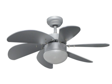 Six leaf ceiling fan with bulb