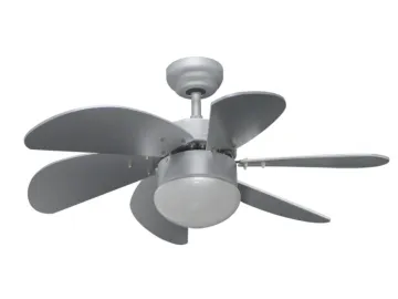 Six leaf ceiling fan with bulb