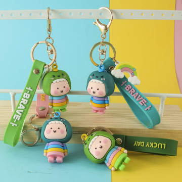 pop cheap custom silicon keychain custom shaped