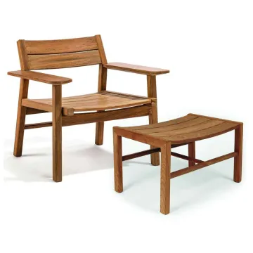 Beach Teak Wood Lounge Chair - Outdoor Wooden Furniture