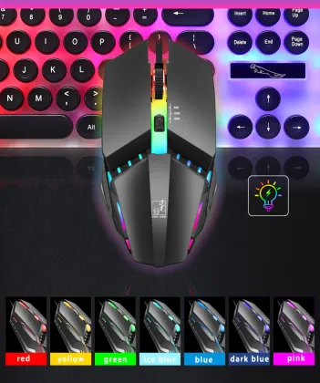 Black K3 Wired USB Gaming Mouse for PC Gamers