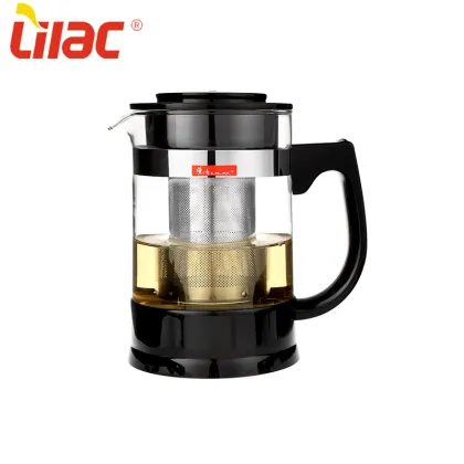 Lilac clear glass coffee/tea teapot kettle