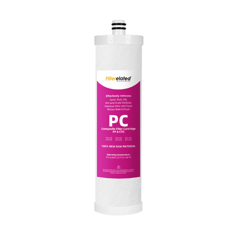 Cartucho de filtro de carbono ativado composto PP 1025