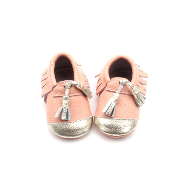 Tassel Unisex Genuine Leather Baby Moccasins