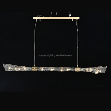 Modern 220V Stainless Steel Glass Chandelier for Hotel or Bar Room Lighting