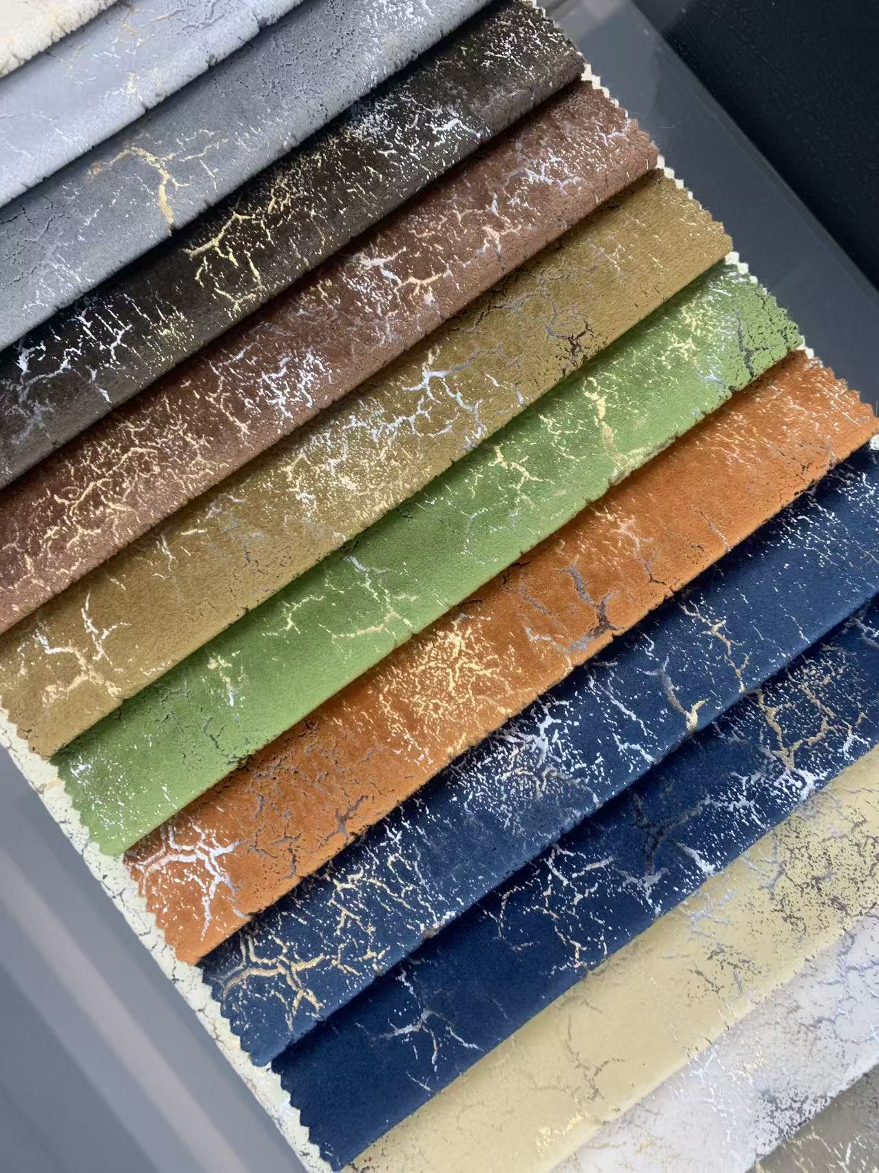 Genuine Bronzing Printing Bonding Holland Velvet Fabric