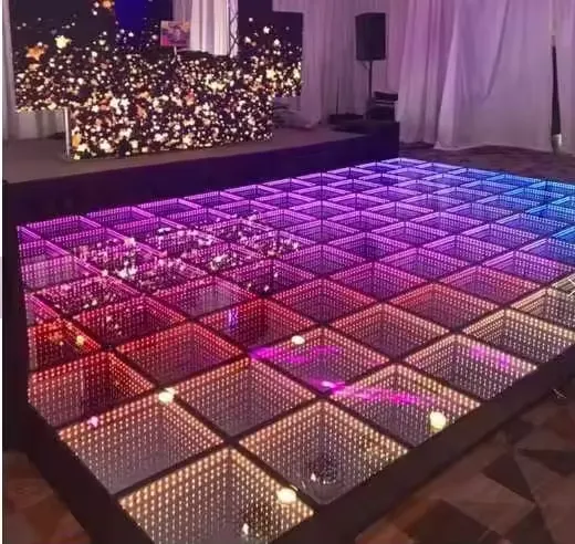 Explosion Hot Sale Tempered Glass Dance Light Floor 3D RGB for Stage, Party, Club