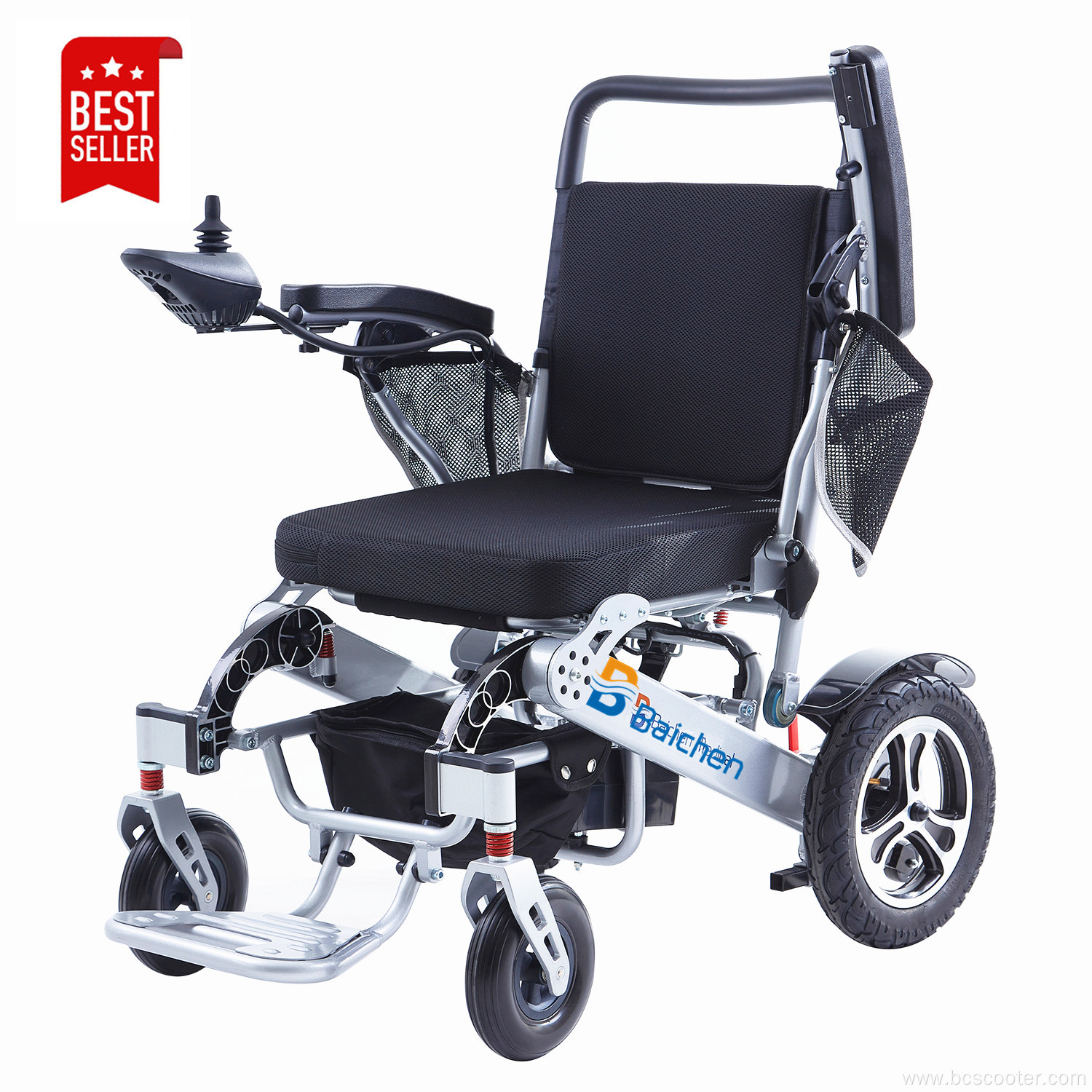 Medical Remote Control Lightweight Electr Fold Wheelchair