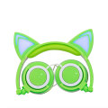 custom quality led Macaron cartoon cat ear headphones